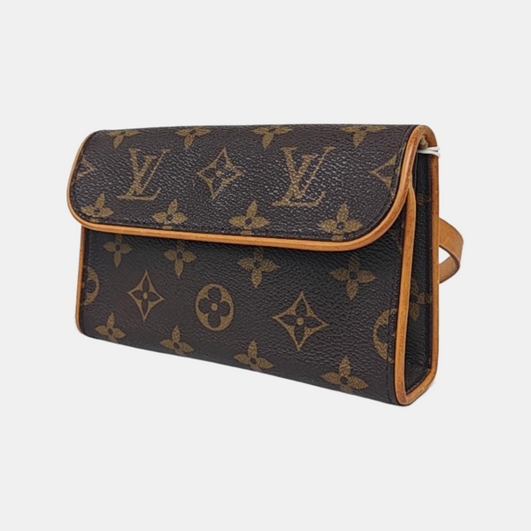 FLORENTINE Monogram Coated Canvas Brown