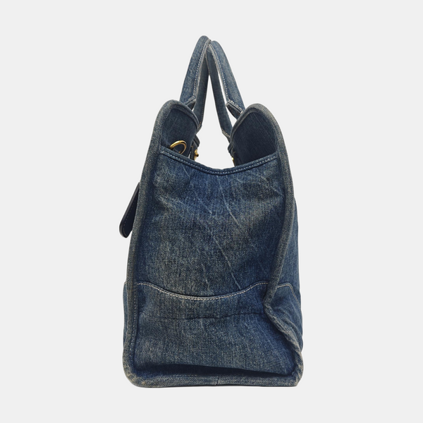 Denim Tote Bag Blue