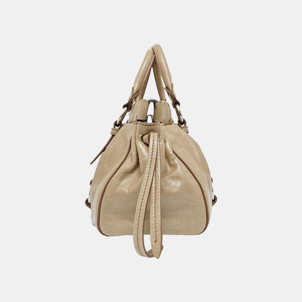 Calfskin Shoulder Bag Beige