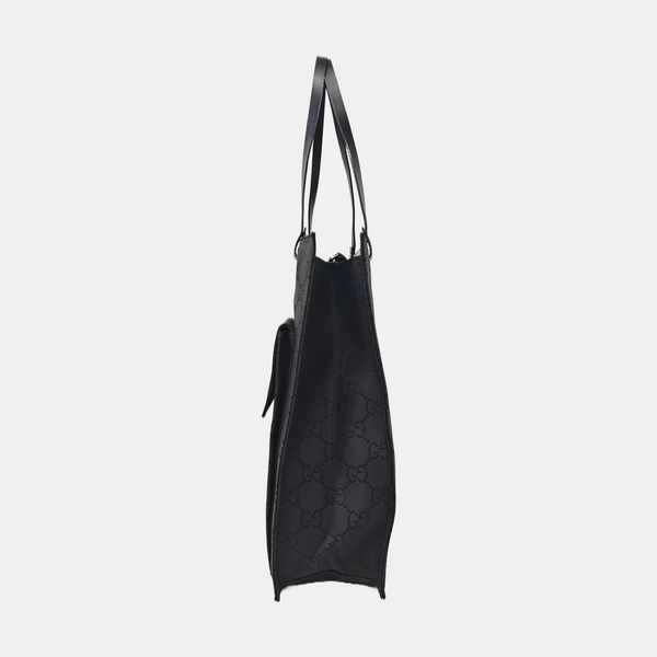 Monogram Fabric Tote Bag Black