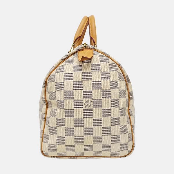 SPEEDY 30 Damier Azur Coated Canvas White