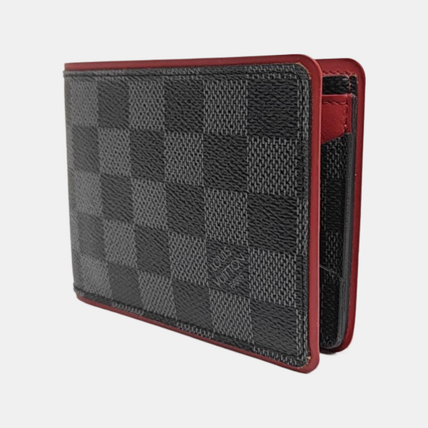 MULTIPLE Damier Graphite Coated Canvas Gray Card Holder
