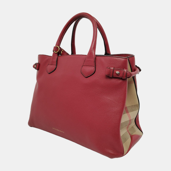 The Banner Medium Calfskin Red