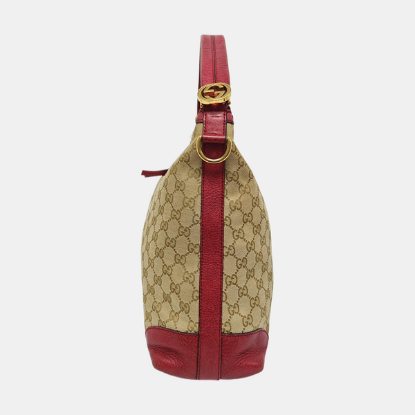 Monogram Canvas Shoulder Bag Beige