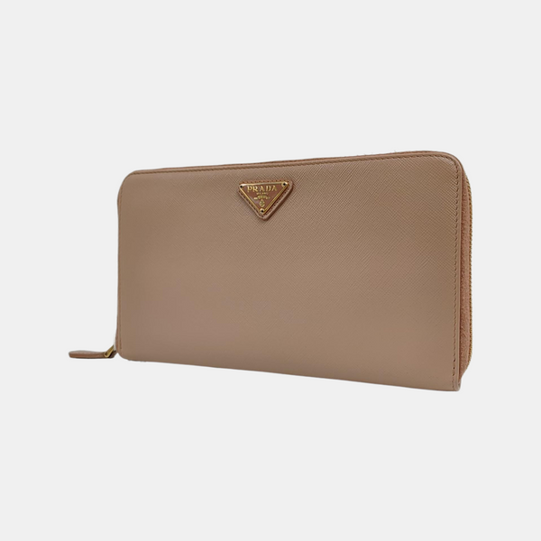 Saffiano Calfskin Wallet Beige