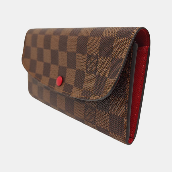 EMILIE Damier Ebene Coated Canvas Brown Wallet
