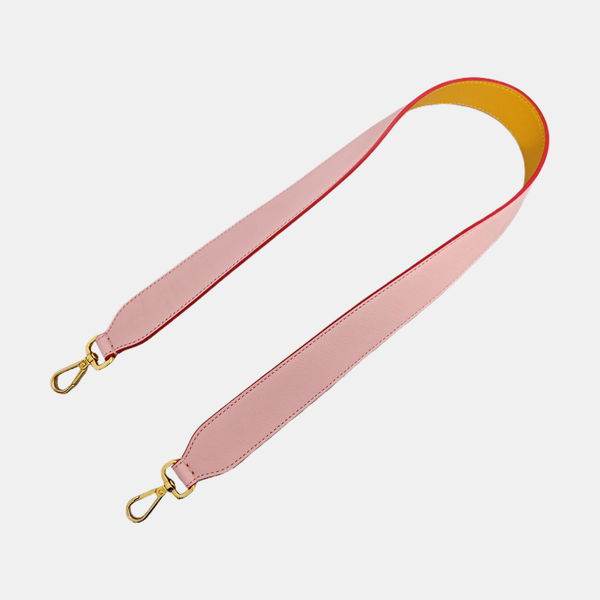 Leather Bag Strap Pink