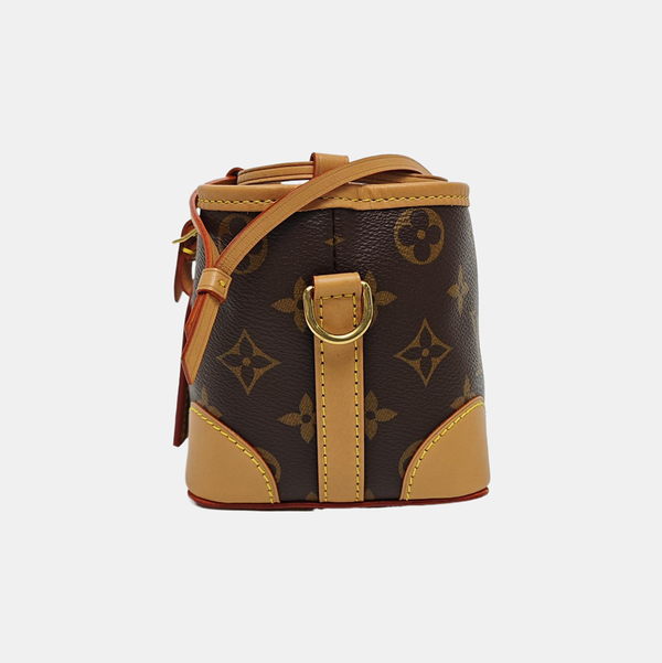 NOÉ Mini Monogram Coated Canvas Brown