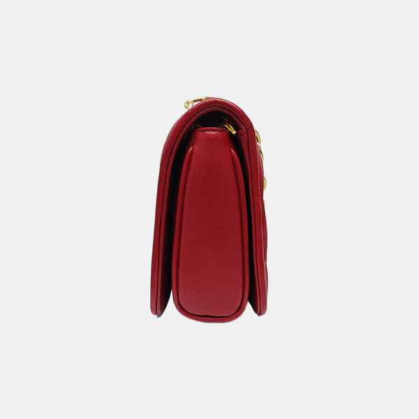 Crystal Quilted Lambskin Red