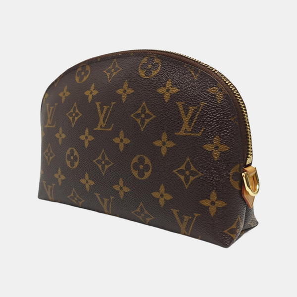 COSMETIC Monogram Coated Canvas Brown