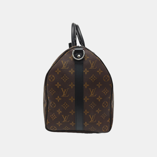 KEEPALL Monogram Coated Canvas Brown