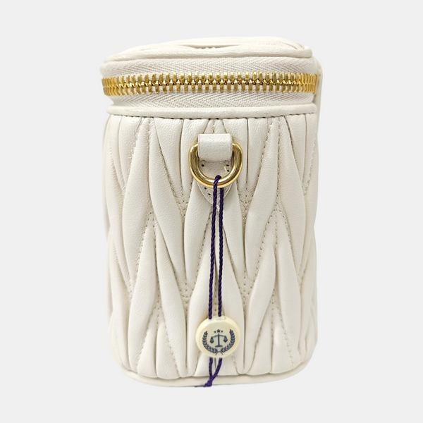 Matelassé Mini Quilted Lambskin White