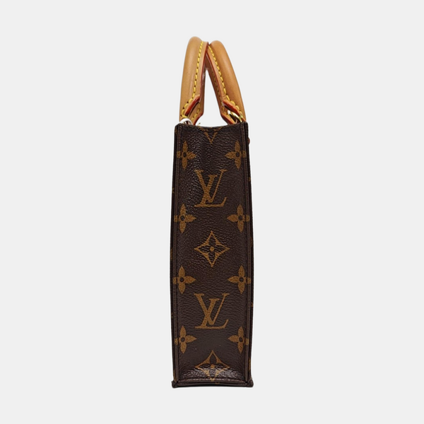 SAC PLAT Mini Monogram Coated Canvas Brown