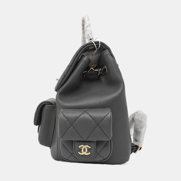 DUMA Quilted Grained Calfskin Gray