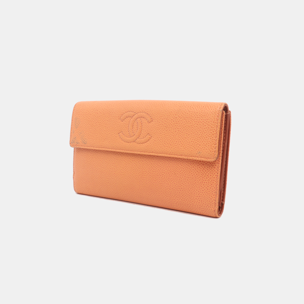 Grained Calfskin Pink Wallet