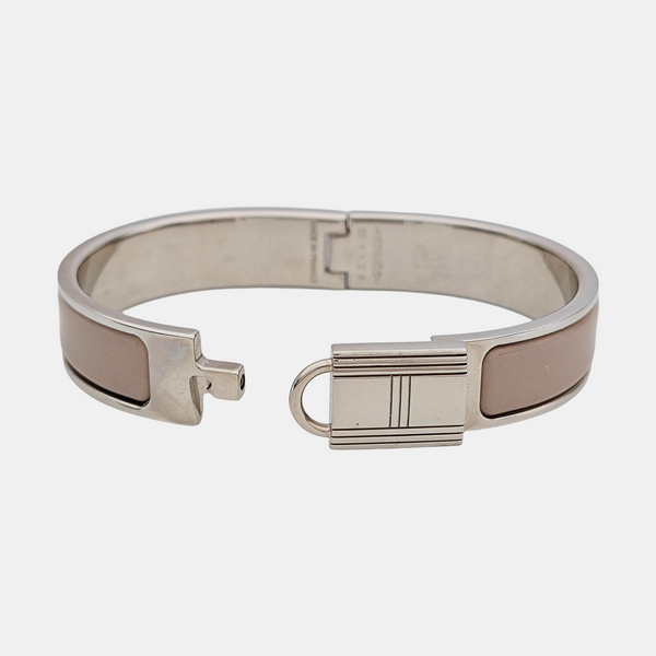 Clic Cadenas Metal Silver Bangle