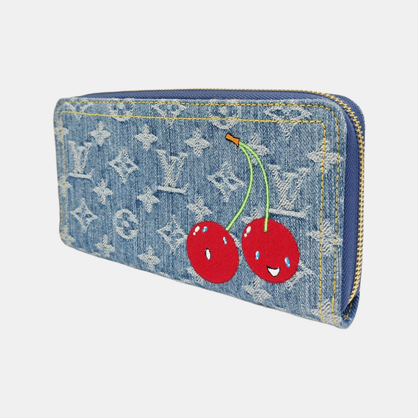 Monogram Fabric Wallet Blue