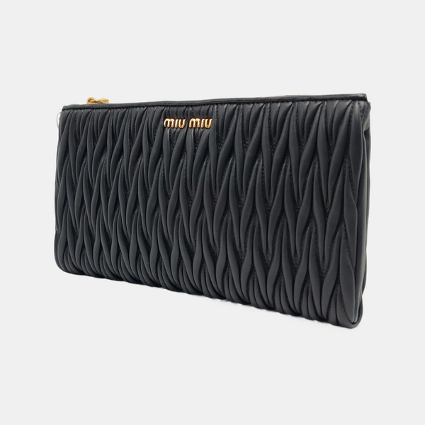 Matelassé Quilted Lambskin Black