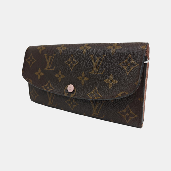 EMILIE Monogram Coated Canvas Brown Wallet
