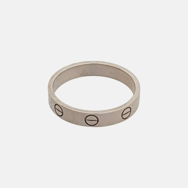 LOVE 18k White Gold Silver Ring EU 56