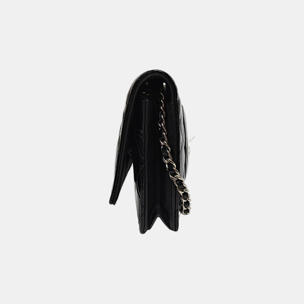 WOC Quilted Patent Leather Black