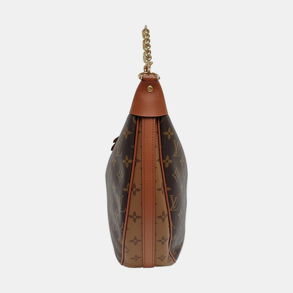 LOOP HOBO Monogram Coated Canvas Brown