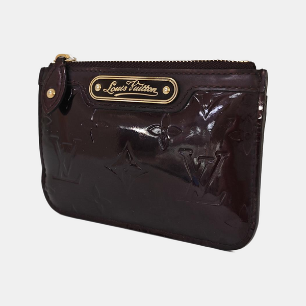Patent Leather Card Holder Red