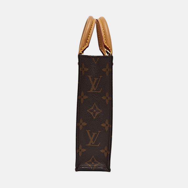 SAC PLAT Mini Monogram Coated Canvas Brown