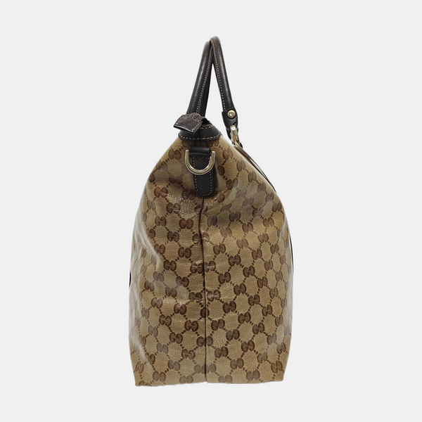 Monogram Coated Canvas Tote Bag Beige