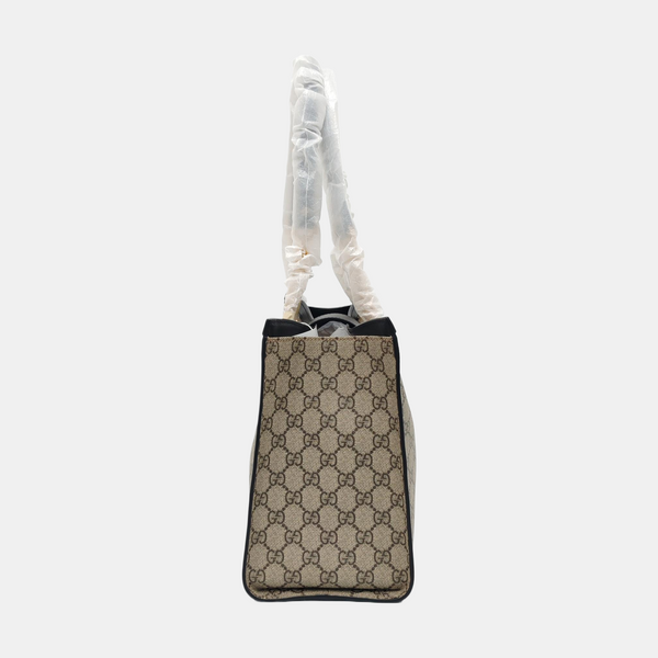 Padlock Medium Monogram Coated Canvas Beige