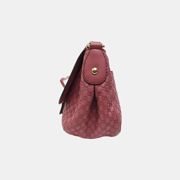 Monogram Calfskin Shoulder Bag Red