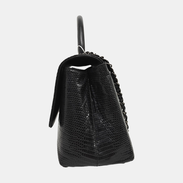 COCO HANDLE Medium Lizard Black