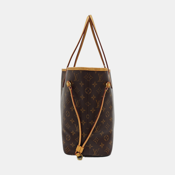 NEVERFULL MM Monogram Coated Canvas Brown