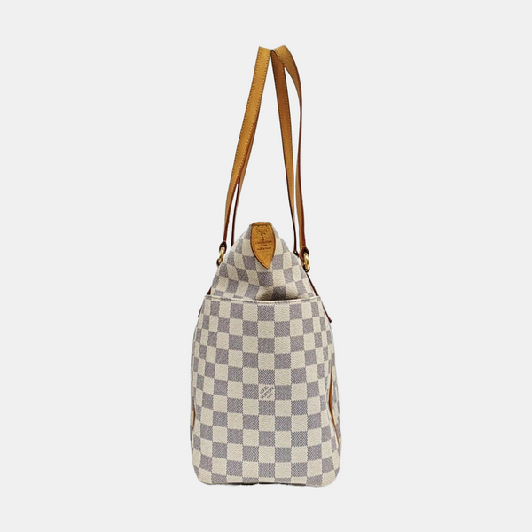 TOTALLY MM Damier Azur Coated Canvas White