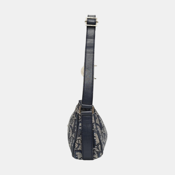 Oblique Canvas Top Handle Bag Blue