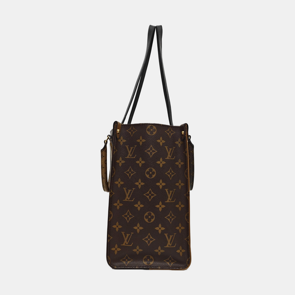 ONTHEGO MM Monogram Coated Canvas Brown