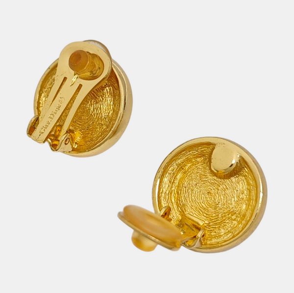 Metal Gold Clip On Earrings