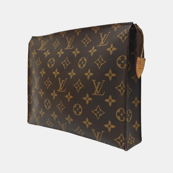 TOILET POCKET 26 Monogram Coated Canvas Brown