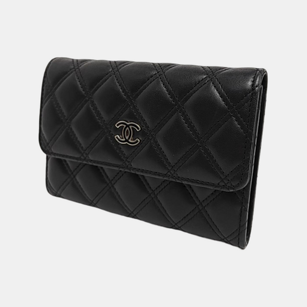 Quilted Lambskin Wallet Black