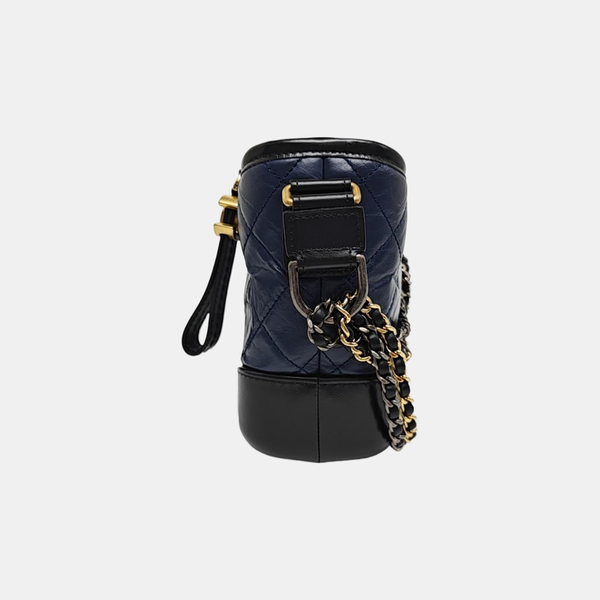 GABRIELLE Small Quilted Calfskin Blue