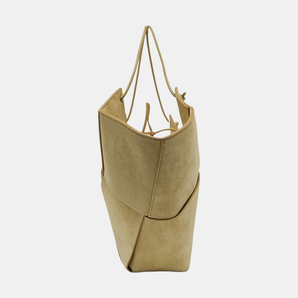 Suede Tote Bag Beige