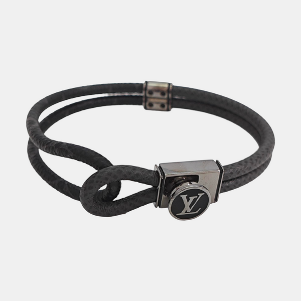 LOOP IT Coated Canvas Black Bangle