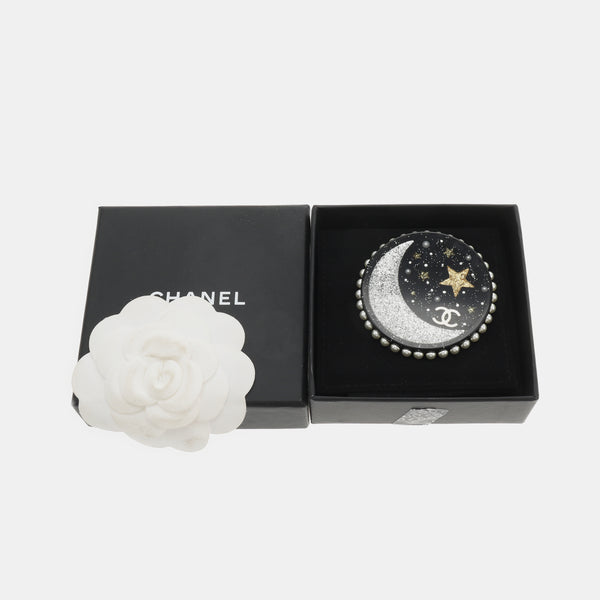 Synthetic Material Black Brooch