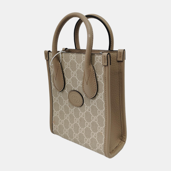 Retro Mini Monogram Coated Canvas Beige