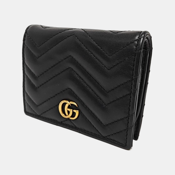GG Marmont Mini Quilted Calfskin Black Wallet