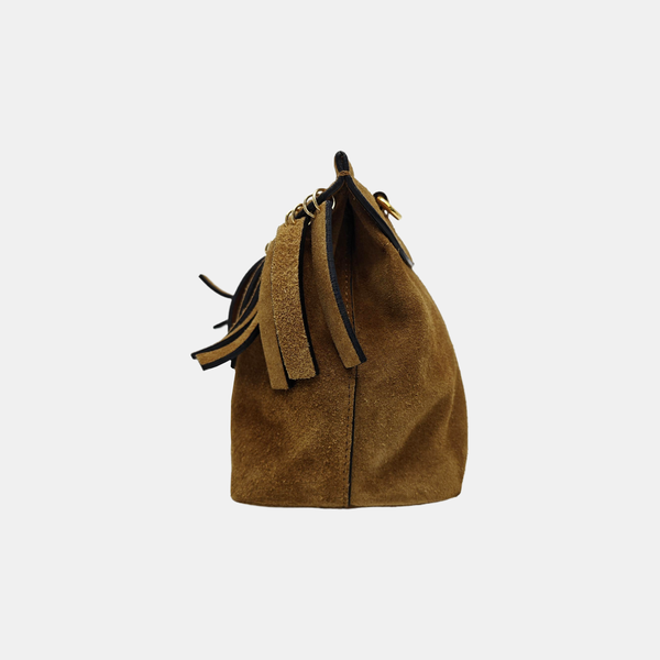 Suede Shoulder Bag Brown