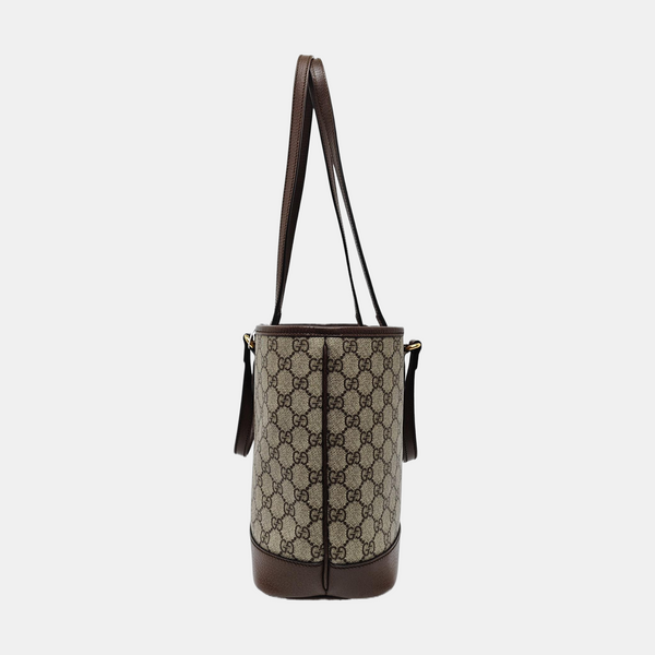 Ophidia Medium Monogram Coated Canvas Beige