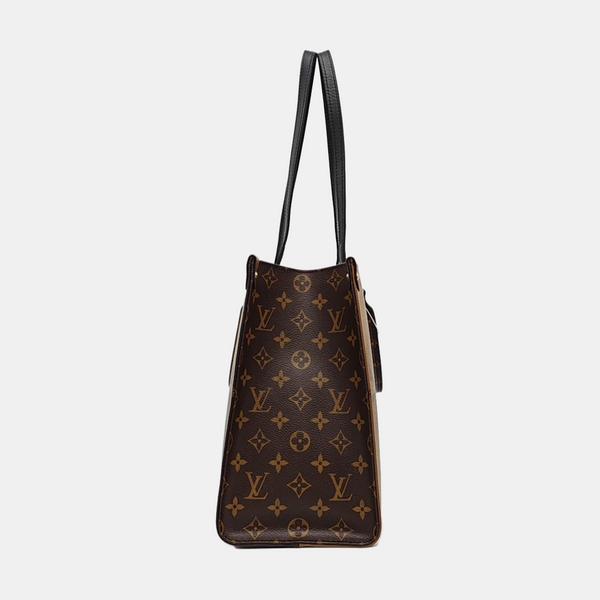 ONTHEGO MM Monogram Coated Canvas Brown