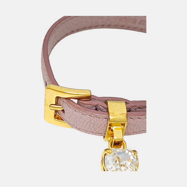 Leather Pink Bracelet