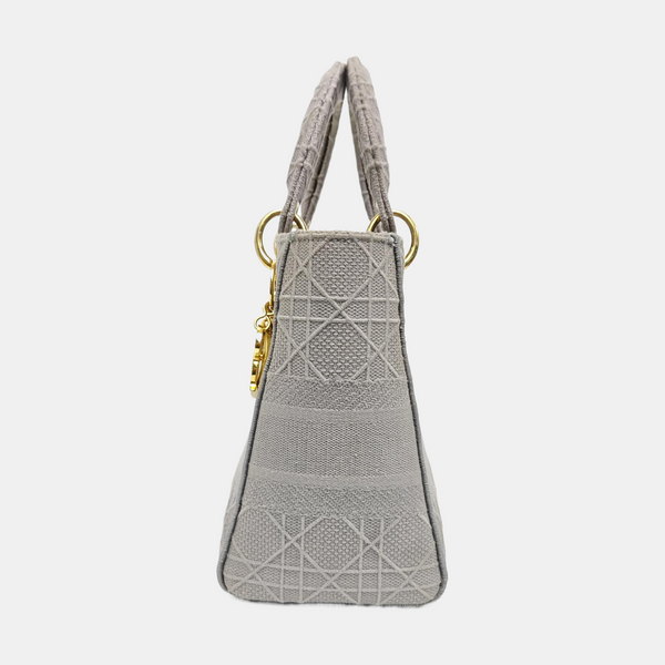 Lady D-Lite Cannage Canvas Gray